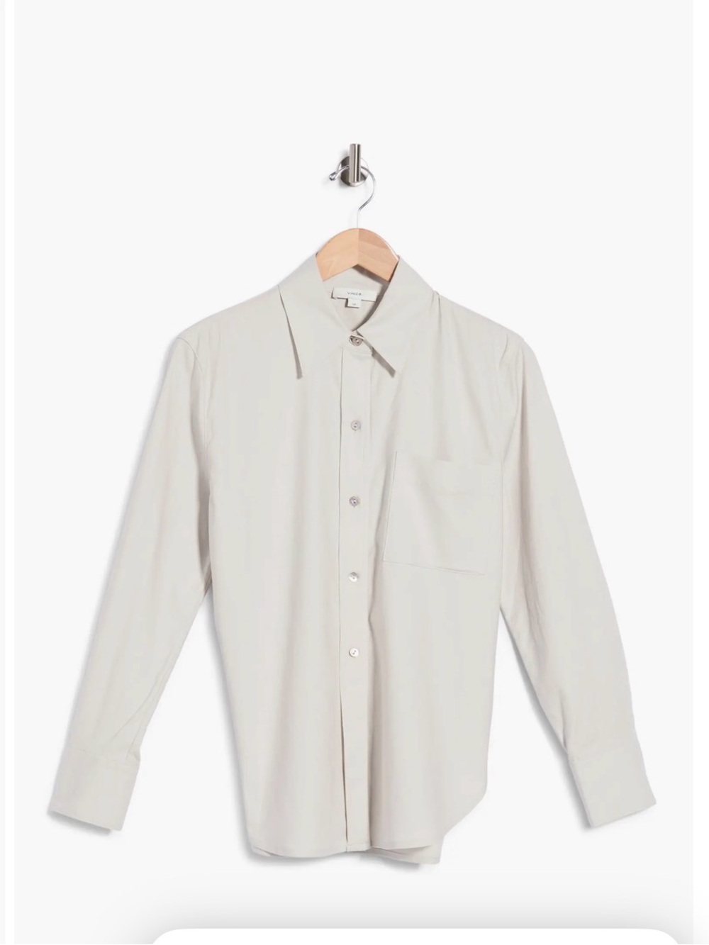 Vince women’s Long-Sleeve Shirt in Salt Glass NWT